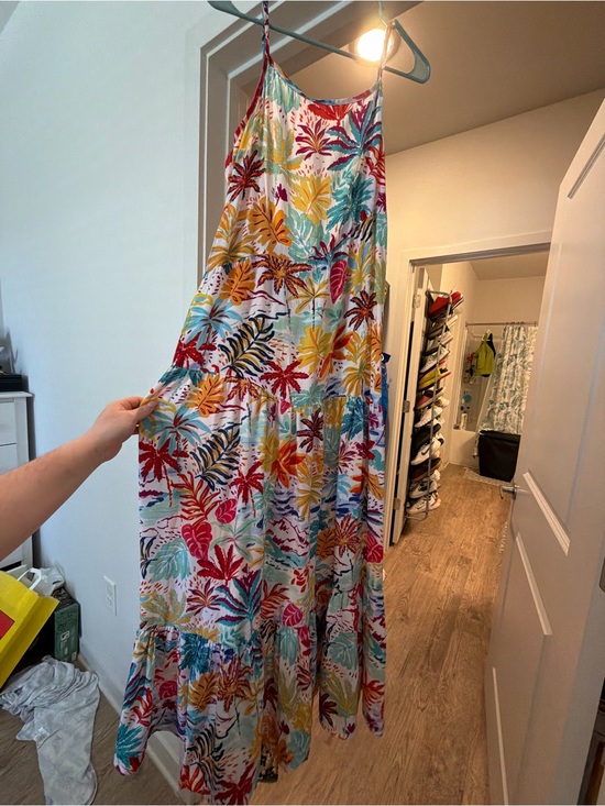 True Destinations Dresses & Skirts - Women’s Backless Tropical Maxi Dress - Multicolor